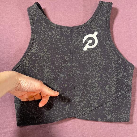 Lululemon Peloton Energetic Edge Cropped Tank Top Black - size 6 - Picture 2 of 7